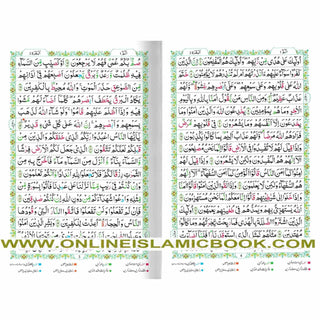 Tajweedi Quran with Urdu Tajweed Rules 16 Lines 8.5 x 6.0 Inch (7B) Hafzi Tajweedi, Medium Size