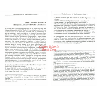 The Explanation of Sufficiency in Creed , A Guide To Straight Path Of Imam Muwaffaq-ud-Deen Ibn Qudaamah Al-Maqdisee
ISBN: 9782987457213