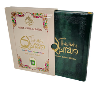 The Holy Quran Colour Coded Tajweed Rules english and arabic and urdu,Flexi cover,ref 123-CC,,Premium Leather Flexi Bound,15 Lines,