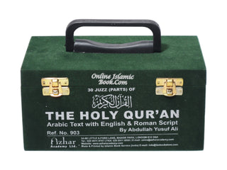 30 parts set of The Holy Quran with English Translation and Transliteration (Pocket Size) Abdullah Yusuf Ali,9788172317638,Ref 903