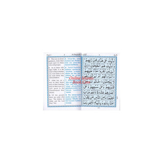 30 parts set of The Holy Quran with English Translation and Transliteration (Pocket Size) Ref 903