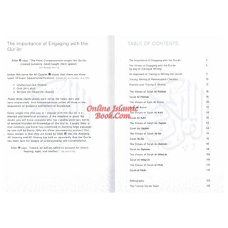 The Tracing Quran (The Blessed Chapters) Word By Word Translation Hardcover - Online Islamic Book