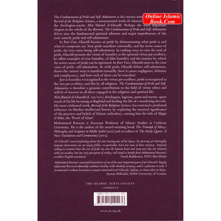 Al-Ghazali on the Condemnation of Pride and Self-admiration: Kitab dhamm al-kibr wa'l-ujb (Ghazali series) By Abu Hamid Al-Ghazali