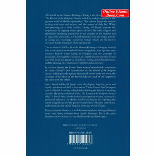 Al-Ghazali on the Manners Relating to Eating: Book XI of the Revival of the Religious Sciences (Ghazali Series) By Abu Hamid Al-Ghazali