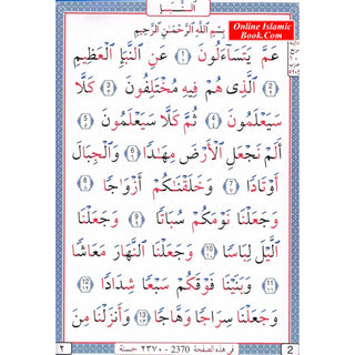 Al Mushaf Al Wazeh Juzz Amma Easy to Read Arabic Only