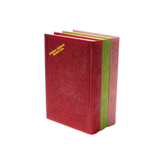 Al Quran Al Kareem (Rainbow Quran in beautiful different leather cover) Medium Size