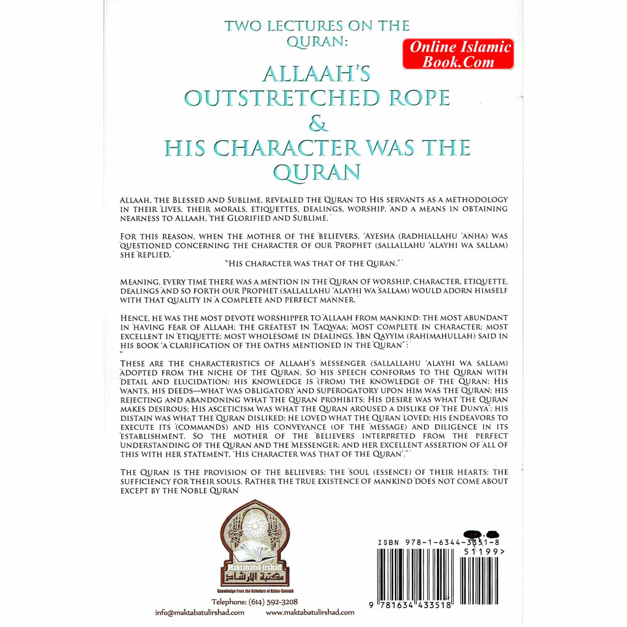 Islamic Rope Allaah’s Outstretched rope & His Character was the Quran – Online ...