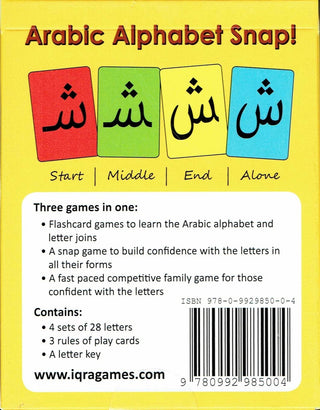 Arabic Alphabet Snap Cards  9780992985004