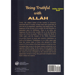 Being TruthFul With Allah By Shaykh Abdur Razzaq ibn Abdul Muhsin al-Badr,ISBN: 9781944241339