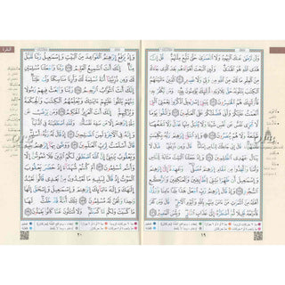 Color Coded (Tajweed) Quran in 30 Parts(Separate Juz) Regular Full Size with Leather Holding Case (Uthmani Arabic script Arabic Only)