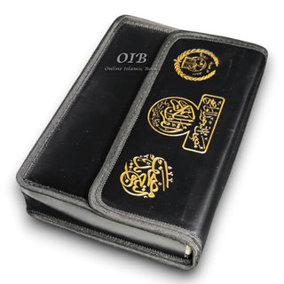 Color Coded (Tajweed) Quran in 30 Parts(Separate Juz) Regular Full Size with Leather Holding Case (Uthmani Arabic script Arabic Only)
