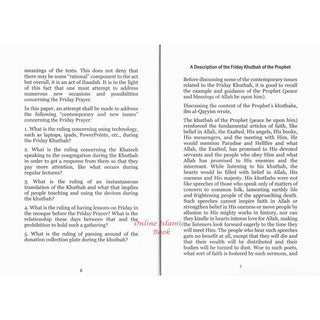 Contemporary Issues Related to the Friday Prayer