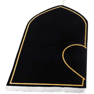 Couple Prayer Rug Set Thick Flannel Muslim Mat with Heart