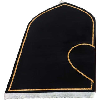 Couple Prayer Rug Set Thick Flannel Muslim Mat with Heart