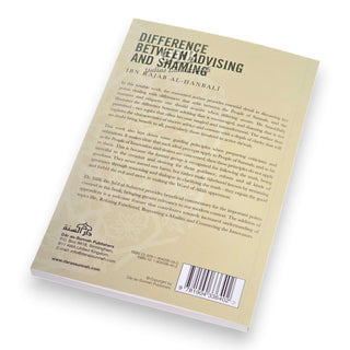 Difference Between Advising And Shaming By Ibn Rajab Al-Hanbali,ISBN: 9781904336402