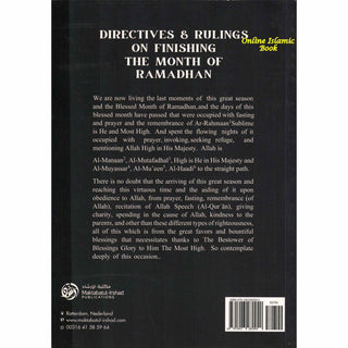 Directives; Rulings on Finishing The Month of Ramadhan By Shaykh Abdur Razzaaq Bin Abdul Muhsin Al-Bad,ISBN: 9781943280940