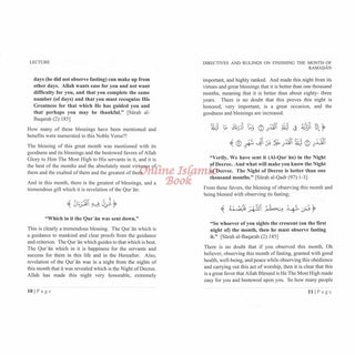 Directives; Rulings on Finishing The Month of Ramadhan By Shaykh Abdur Razzaaq Bin Abdul Muhsin Al-Bad,ISBN: 9781943280940