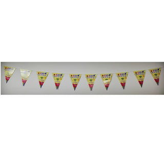 Eid Mubarak Flags 106 Inch OR 8.83 Feet length Yellow Color