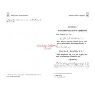 Explanation of The Chapter on Moderation in Acts of Obedience & Preserving Deeds