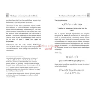 Explantion Of Riyaad Saliheen,The Chapter On Hastening Towards Good Deeds