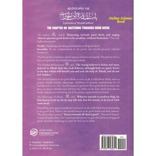Explantion Of Riyaad Saliheen,The Chapter On Hastening Towards Good Deeds