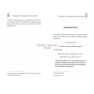 Explantion Of Riyaad Saliheen,The Chapter On Hastening Towards Good Deeds