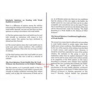 Fatwaa-Making and the Use of Weak Hadith by Jamaal Zarabozo