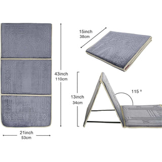 Prayer Rug with Back Support Foldable Meditation Floor Chair