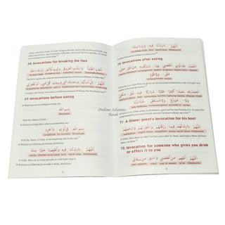 Fortress of the Muslim With Word For Word Arabic text Transliteration in Roman Script