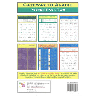 Gateway to Arabic Poster Pack Two (6 posters) By Dr. Imran Hamza Alawiye