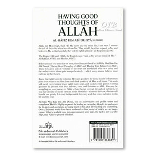 Having Good Thoughts of Allah by Al-Hafiz Ibn Abi Dunya,ISBN: 9781904336839