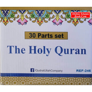 Holy Quran 30 Parts set with colour coded Tajweed Rules (9 Lines) (Ref 246)