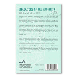 Inheritors Of Prophets By Ibn Rajab Al-Hanbali,ISBN: 9781904336532
