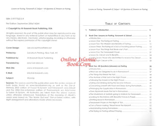 Lessons on Fasting, Taraaweeh & Zakaat With Forty Eight Questions & Answers on Fasting By Imaam Muhammad bin Saalih Al- Uthaimeen,9780977752256,