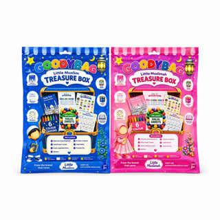 Little Muslim Treasure Box – Islamic Gift Set | Dua Book, Prayer Tracker & Toys