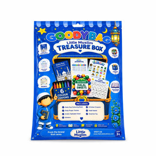 Little Muslim Treasure Box – Islamic Gift Set | Dua Book, Prayer Tracker & Toys