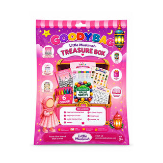 Little Muslim Treasure Box – Islamic Gift Set | Dua Book, Prayer Tracker & Toys