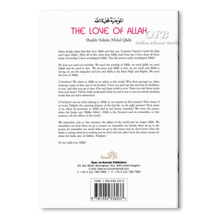 Love of Allah By Shaikh Adnan Abdul Qadir,ISBN: 9781904336037