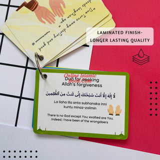 Daily Dua Cards, Islamic Flash Cards for Muslim Children