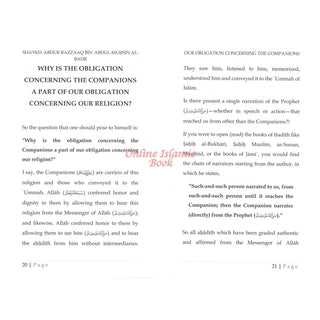 Our Obligation Concerning The Companions