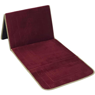 Prayer Rug with Back Support Foldable Meditation Floor Chair