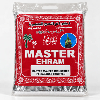 Red Plain Master Ehram for Hajj & Umrah – Ehram Clothing Set