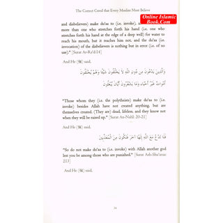 The Correct Creed that Every Muslim Must Believe By Abdus Salaam Bin Burjis