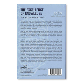 The Excellence of Knowledge By Ibn Rajab Al Hanbali,ISBN: 9781904336198