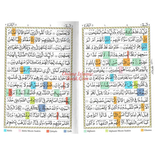 The Holy Quran with Colour Coded Tajweed Rules (Arabic and English Edition)