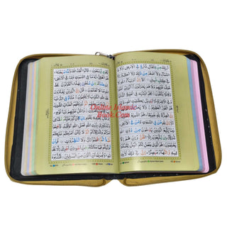 The Holy Quran with Colour Coded Tajweed Rules (Medium Size) (Persian/Urdu/Indian script) With Zipper Case