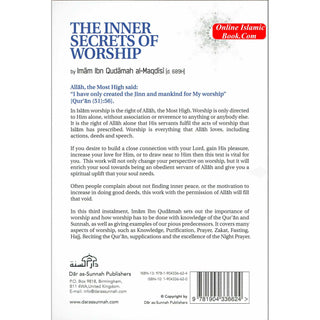 The Inner Secrets Of Worship By Imam Ibn Qudamah Al-Maqdisi