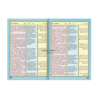 The Noble Quran-Transliteration in Roman Script-Rainbow Color-Medium Size-Darussalam