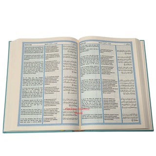 The Noble Quran Transliteration in Roman Script with Arabic Text and English (Rainbow Colors) King Fahad Style