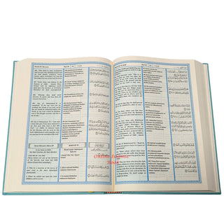 The Noble Quran Transliteration in Roman Script with Arabic Text and English (Rainbow Colors) King Fahad Style